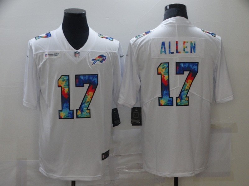 Men's Buffalo Bills Josh Allen #17 White Jersey